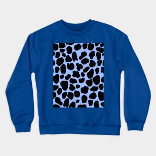 Blue Cow Hide Print Crewneck Sweatshirt